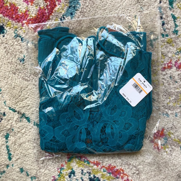 Free People Adella Tank in Teal NWT - Picture 2 of 3